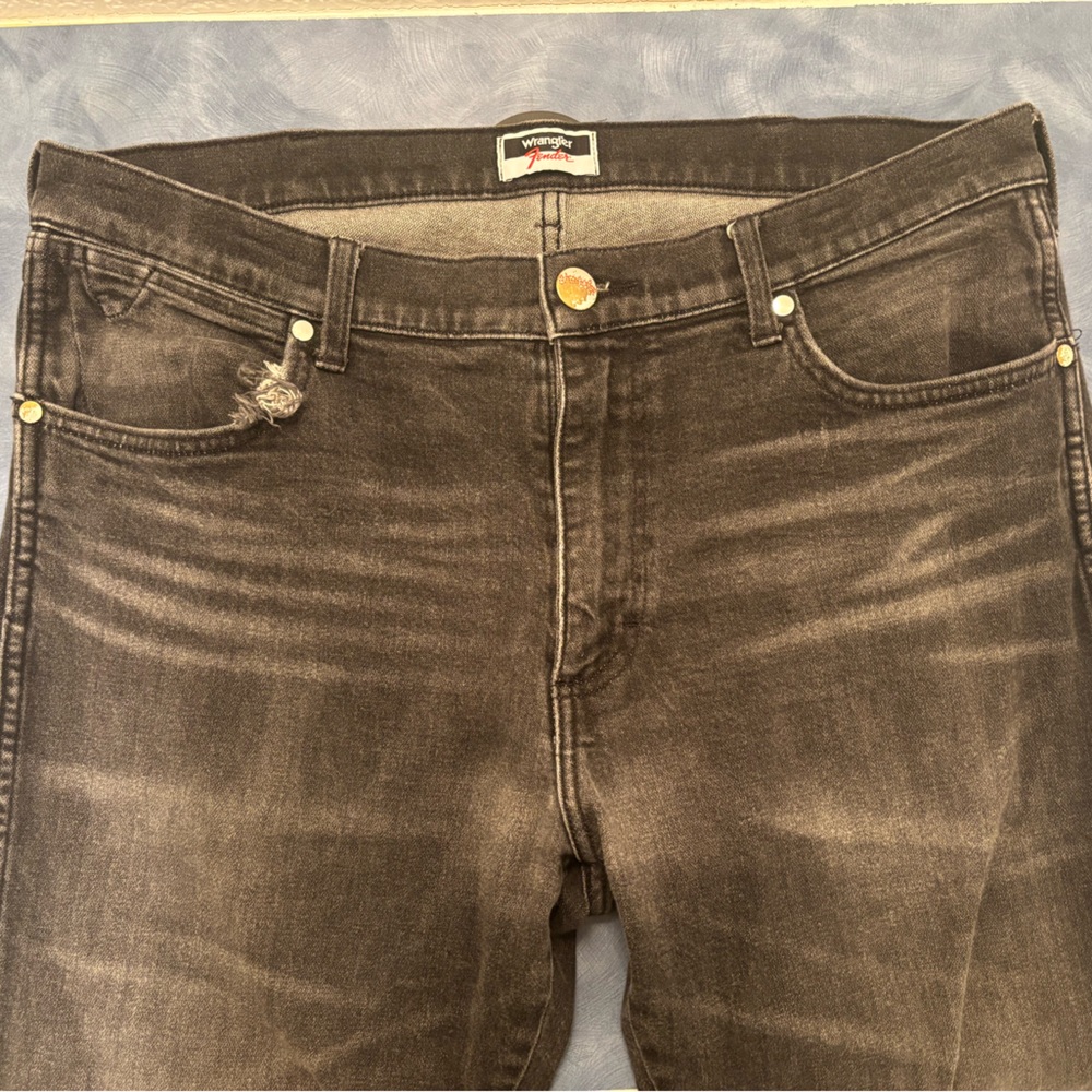 Wrangler & Fender Black and Gray Denim Jeans